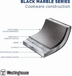 Westinghouse Hapjespan Inductie - Ø 28 Cm - Zwart Marmer - Met Deksel -Merkloos Winkel 1134x1200 11