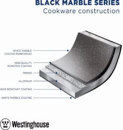 Westinghouse Koekenpan Inductie - Ø 30 Cm - Zwart Marmer - Speciale Editie -Merkloos Winkel 1134x1200 2