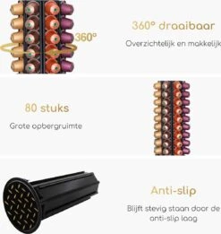 Capsulehouder Voor 80 Nespresso Koffiecups - Nespresso Cups - Koffiecups Houder - 360º Draaibaar Zwart 13 Capsulehouder Voor 80 Nespresso Koffiecups - Nespresso Cups - Koffiecups Houder - 360º Draaibaar Zwart -Merkloos Winkel 1137x1200 16