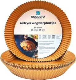 Goods4u - Airfryer Wegwerpbakjes - Airfryer Bakpapier - 20 Tot 23cm - 50 Stuks - Bakpapier - Bakspullen - Airfryer Accesoires - Airfryer Bakjes - Bakpapier Airfryer XXL - Bakpapier Airfryer - Airfryer Wegwerp Bakjes - Wegwerpbakjes