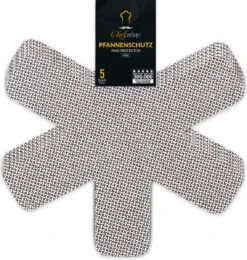 Chefarone Pannenbeschermers Grijs - Tussenleggers Pannen En Potten - Beschermingsmatten - Vilt - 5-delig