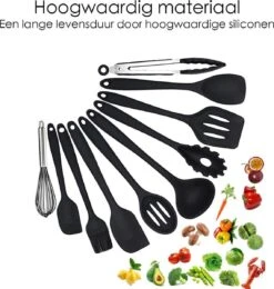 Merkloos Keukengerei - Keuken Set - Bakset -10-delig Set - Kookgerei Spatel – Garde – Bakspaan – Opscheplepel – Schuimspaan – Pannenlikker – Siliconen -Merkloos Winkel 1142x1200 7