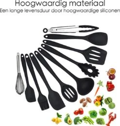 Merkloos Keukengerei Set - 10-delig - Anti-aanbak - Kookgerei Set - BBQ Accessoires - Grijs -Merkloos Winkel 1142x1200 8