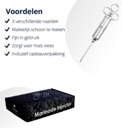 Perow Luxe Marinade Injectie Spuit - BBQ Injector - RVS Marinade Spuit - Metalen Injectiespuit - 60 ML - Inclusief 3 Naalden -Merkloos Winkel 1145x1200 10