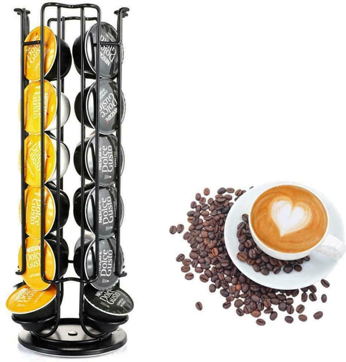 Dolce Gusto Cuphouder - Dolce Gusto Capsulehouder - Dolce Gusto - Capsulehouder Dolce Gusto - Draaibaar - Koffie - Zwart - 24 Capsules 4 Dolce Gusto Cuphouder - Dolce Gusto Capsulehouder - Dolce Gusto - Capsulehouder Dolce Gusto - Draaibaar - Koffie - Zwart - 24 Capsules - Afbeelding 4
