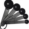 Merkloos Maatlepel Set - 5-Delig - Keuken - 5-Delig Maatlepel Set – Zwart
