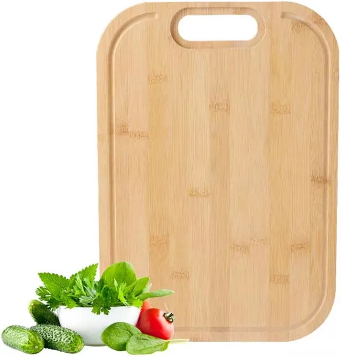 Janse Snijplank - Bamboe Snijplank Met Sapgeul 22x33cm - Houten Snijplank - Broodplank - Serveerplank - Kaasplank - Cutting Board 5 Janse Snijplank - Bamboe Snijplank Met Sapgeul 22x33cm - Houten Snijplank - Broodplank - Serveerplank - Kaasplank - Cutting Board - Afbeelding 5