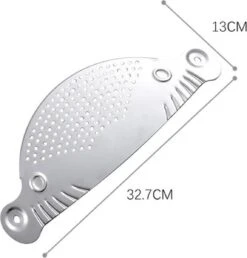 RVS Afgietdeksel- Afgiethulp Met Handvaten- Veilig Afgieten -Keuken Zeef- Vaatwasser Bestendig- Sieve- 26cm- Keuken Tool -Merkloos Winkel 1148x1200 12