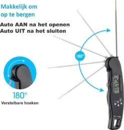 Premium Digitale Keuken Thermometer Met Flashlight- Vleesthermometer - Kookthermometer - Bbq Thermometer - Suikerthermometer Met Hold Functie -Merkloos Winkel 1148x1200 16