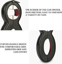 LOUZIR 6 In 1 Blikopener- Flesopener- Potopener- Deksel Opener- Gereedschap Om Doppen Van Flessen En Potten Te Verwijderen -Merkloos Winkel 1149x1200 7