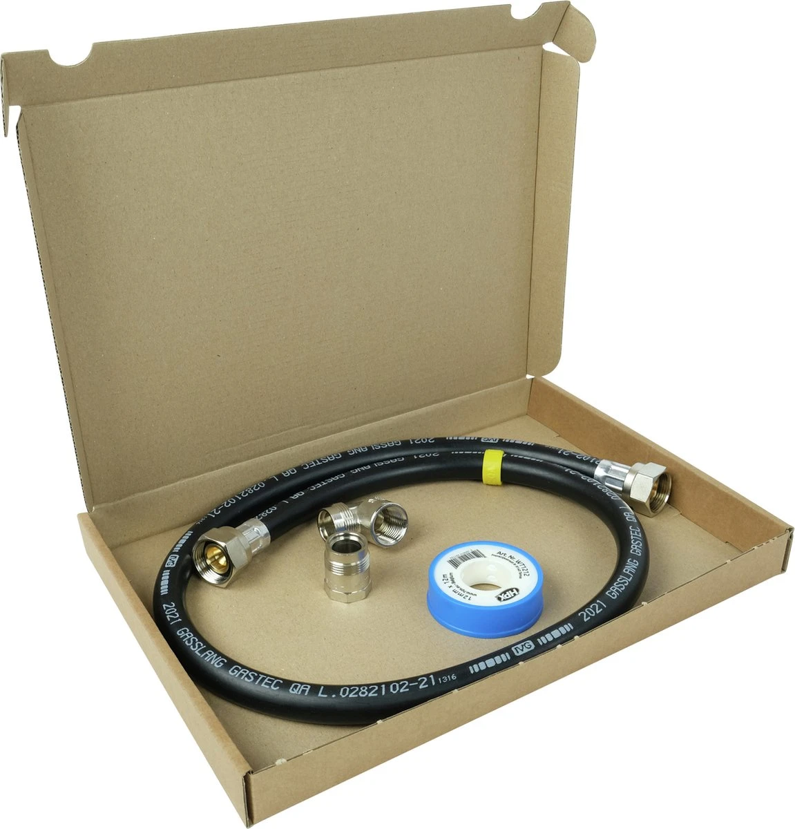 Scanpart Gasslang 100cm Voor Vrijstaand Gasfornuis Met Aansluit Koppelingen 2 Scanpart Gasslang 100cm Voor Vrijstaand Gasfornuis Met Aansluit Koppelingen - Afbeelding 2