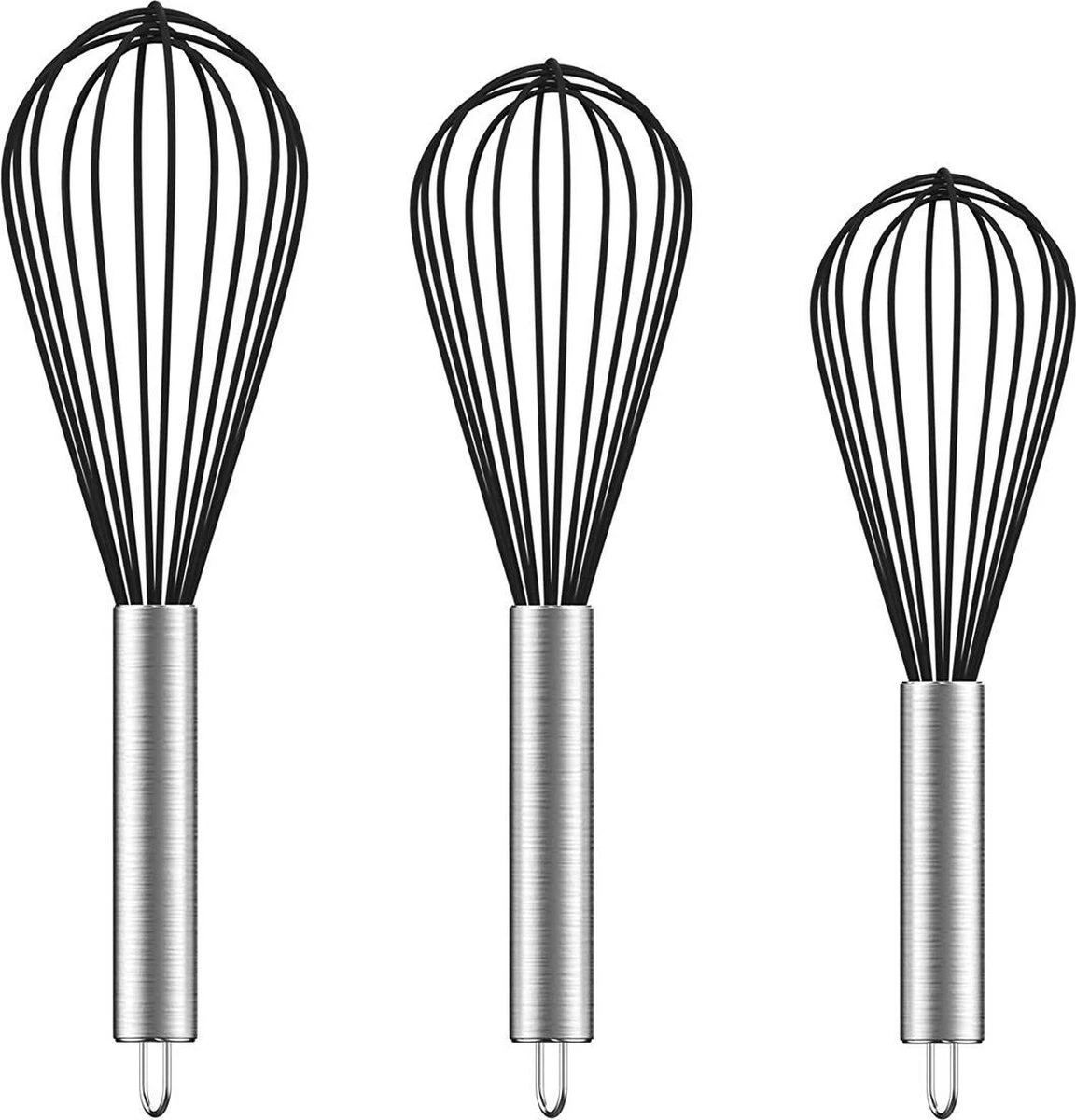 Merkloos Garde - Set Van 3 - Krasvrij Kloppen - Siliconen/Metaal - Zwart 1 Merkloos Garde - Set Van 3 - Krasvrij Kloppen - Siliconen/Metaal - Zwart