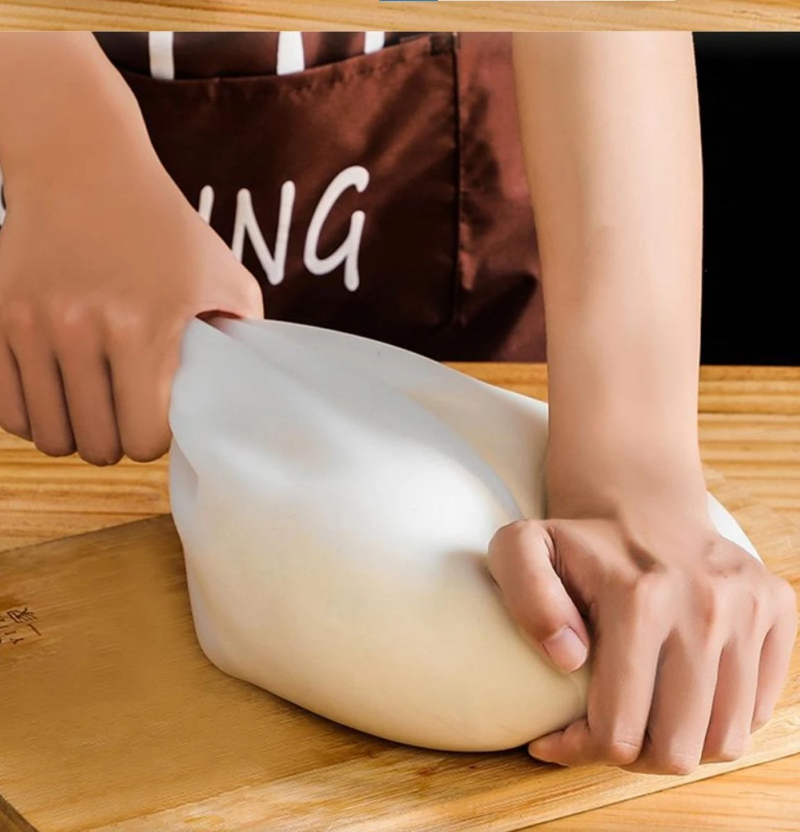 Deegkneder - Kneedzak - Silicone Kneedzak - Brood Deegzak - Deegmaker - Deegmat - 33 Cm - Wit 3 Deegkneder - Kneedzak - Silicone Kneedzak - Brood Deegzak - Deegmaker - Deegmat - 33 Cm - Wit - Afbeelding 3