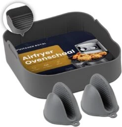Airfryer Bakpapier - Airfryer Siliconen Bakje - Alleen Geschikt Voor XXL Ø 20,5 CM - Siliconen Airfryer Mand - Kitchen Royal®