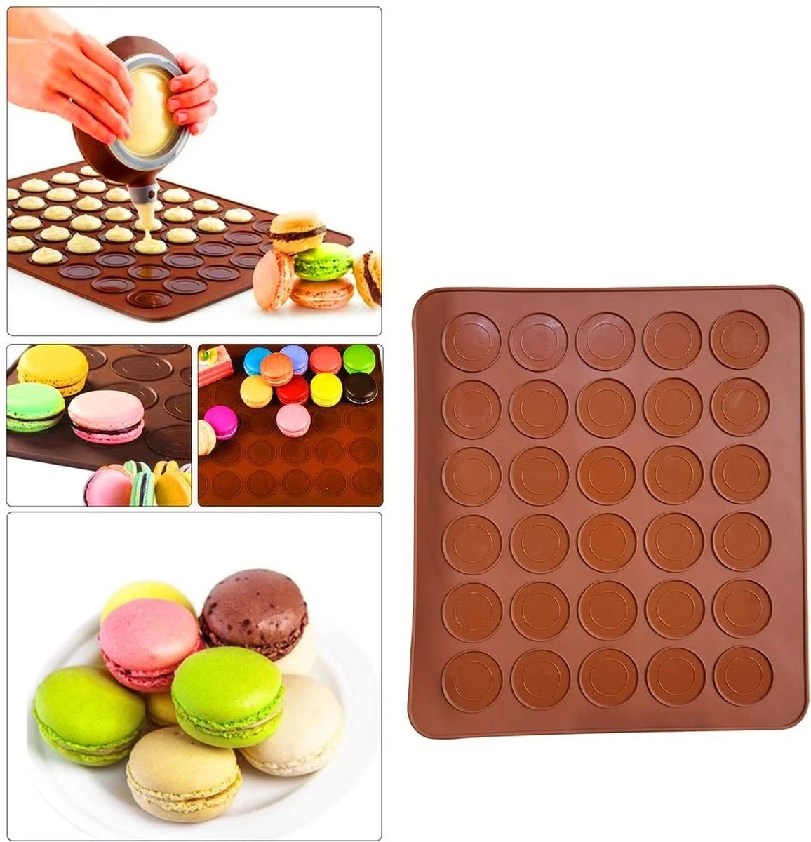 Macarons Bakmat - 2 Stuks - Macarons Set - Macarons Mat - 30 X 22 Cm - Macarons Bakken 4 Macarons Bakmat - 2 Stuks - Macarons Set - Macarons Mat - 30 X 22 Cm - Macarons Bakken - Afbeelding 4