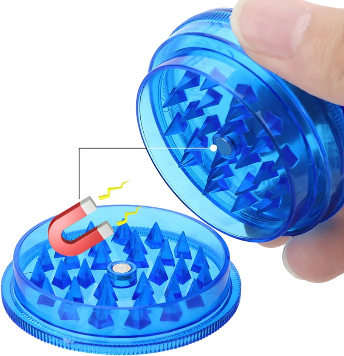 Grinder - Kruiden - Crusher - Plastic - Groen 2 Grinder - Kruiden - Crusher - Plastic - Groen - Afbeelding 2