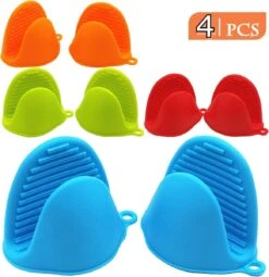 Borvat® | 4XPannenlap - Hittebestendige Siliconen Ovenwanten - Antislip - Keukenwanten - Set Van 4 Stuks