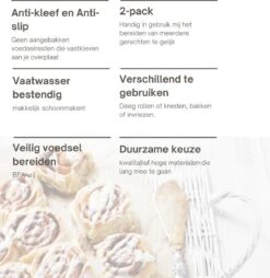 Siliconen Bakmat Ovenmat Deegmat | 2-pack 40x30 | Anti Kleef Bakpapier -Merkloos Winkel 1165x1200 13