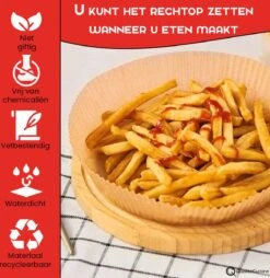 QualitéCuisine | Airfryer Bakpapier | Bakpapier | 50 Stuks | 20 Cm -Merkloos Winkel 1168x1200 8