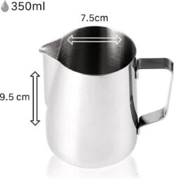 Maevory - Melkopschuimkan - Roestvrijstaal (350ml) - Zilver - Barista Melkkan -Merkloos Winkel 1169x1200 14