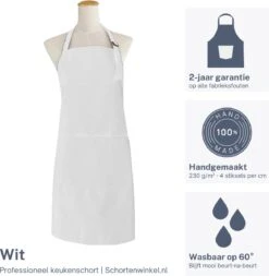 Schortenwinkel - Professioneel Keukenschort - Kookschort - Horeca - Wit -Merkloos Winkel 1171x1200