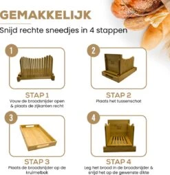 Merkloos Kitchen Seven, Broodsnijder Hulpmiddel, Bamboe Broodplank, Brood Snijden Handmatig, Inclusief Gratis Broodmes -Merkloos Winkel 1171x1200 5