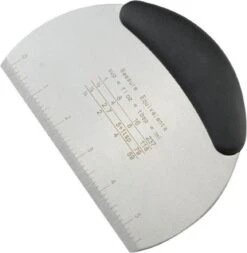 Merkloos Deegschraper - Deegsnijder - Multifunctionele Schraper - RVS – Zwart/Zilver