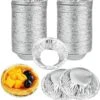 PigMig - Bakvormen Aluminium Wegwerp Bakjes - Kleine Taartvorm Rond 7cm (100 Stuks) - Cakevorm Rond, Cupcake Bakvorm, Taartvorm - Aluminium Schaal Voor Bakkerijen, Cafés, Restaurants - Duurzame Mini-foliepannen Voor Taarten, Fruittaarten