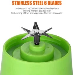 Draagbare Blender - USB Oplaadbaar - Smoothie Beker 380ml - Blauw -Merkloos Winkel 1176x1200 27