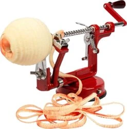 MESC Appelschilmachine Appelschiller Met Zuignap -Appelboor - Appelsnijder - Rood