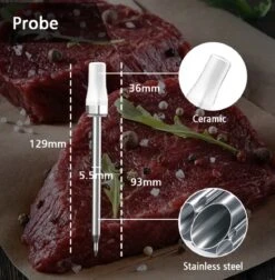 BBQ PRO - Vleesthermometer Draadloos - 2-in-1 Oventhermometer - BBQ Thermometer - App & Bluetooth - Thermometer Koken - Meater - RVS & Fast Charger - 30 Meter - Valentijn - Vaderdag - Moederdag - Grillmeister -Merkloos Winkel 1177x1200 7