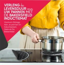 Bakersfield® 4x Inductie Beschermingsmatten - Inductie Mat - Onderzetter - Kookplaat Beschermer - Panbeschermer - Tot 250° - Zwart -Merkloos Winkel 1180x1200 13