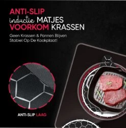 Bakersfield® 4x Inductie Beschermingsmatten - Inductie Mat - Onderzetter - Kookplaat Beschermer - Panbeschermer - Tot 250° - Zwart -Merkloos Winkel 1180x1200 14
