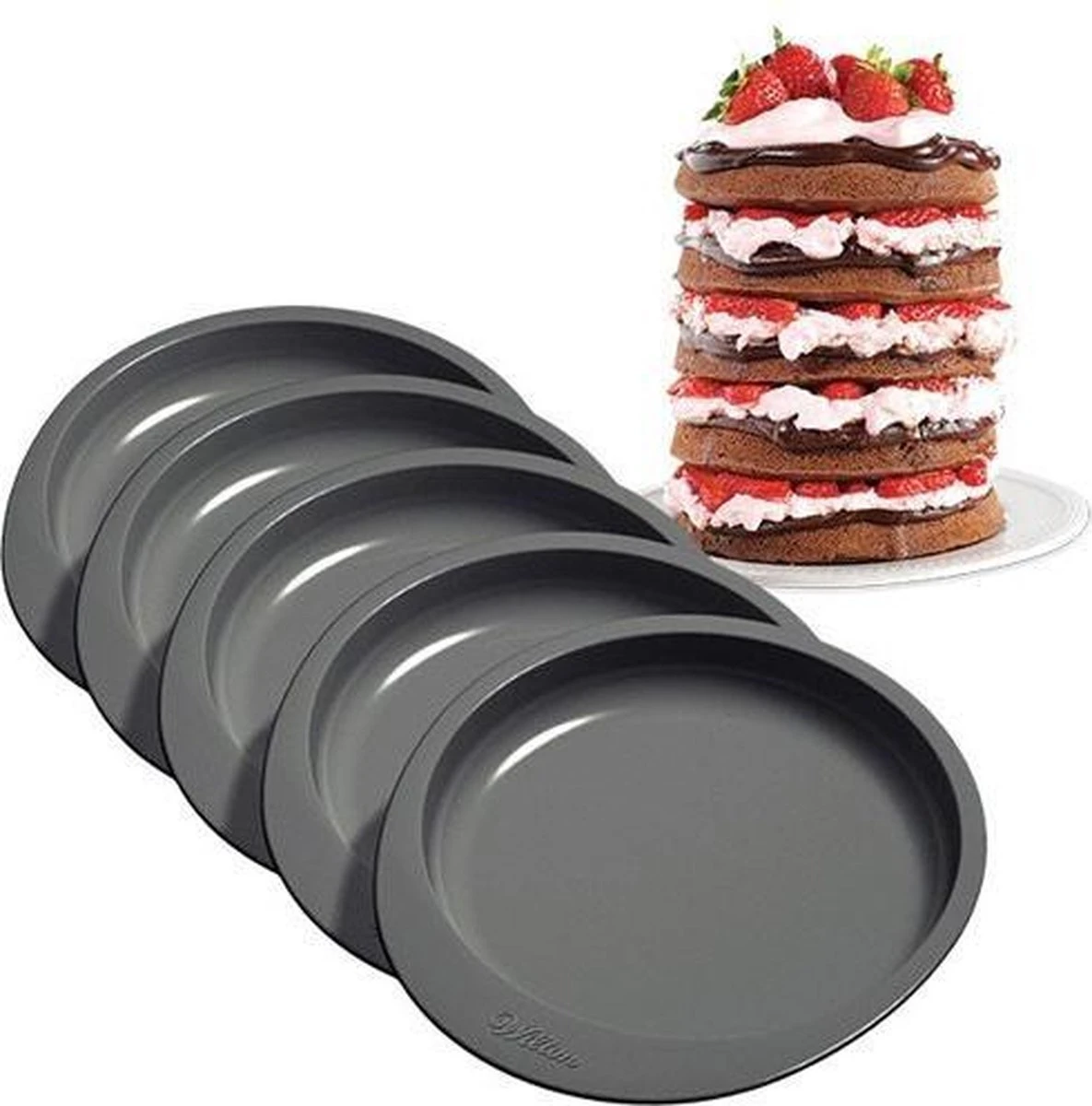 Wilton Easy Layers Vijflaagse Bakvorm - Rond - Ø15 Cm 2 Wilton Easy Layers Vijflaagse Bakvorm - Rond - Ø15 Cm - Afbeelding 2