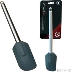 ESTARK® - Pannenlikker - Spatel - Anti Aanbak - Vaatwasbestendig - Hitte Bestendig - Siliconen - Duurzaam - RVS