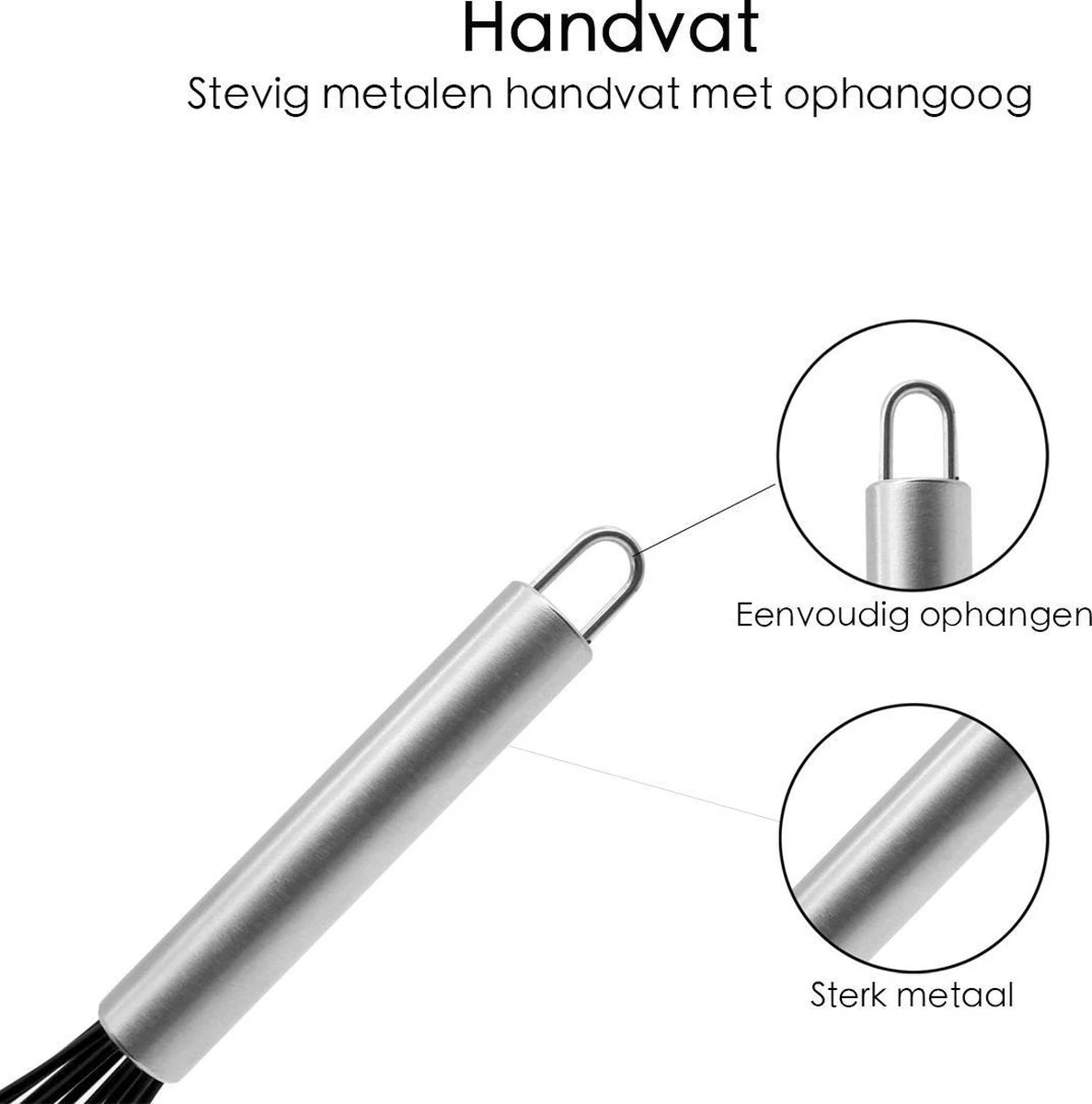 Merkloos Garde - Set Van 3 - Krasvrij Kloppen - Siliconen/Metaal - Zwart 7 Merkloos Garde - Set Van 3 - Krasvrij Kloppen - Siliconen/Metaal - Zwart - Afbeelding 7