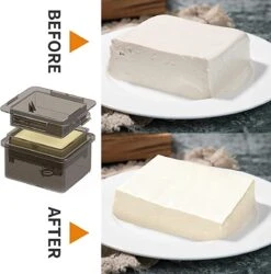 Tofu Pers - Tofupers - Tofu Press - 3 Laags - Zwart/Grijs - Eenvoudig In Gebruik - Vaatwasser Geschikt - 15/30 Min Vochtvrije Tofu -Merkloos Winkel 1187x1200 8