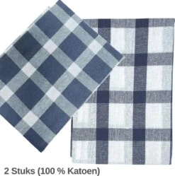 Theedoekenset Pisa - Glazendoeken - 70x50 - Set Van 2 - Geblokt - Gestreept - 100% Katoen - Glazendoeken -Merkloos Winkel 1188x1200 1