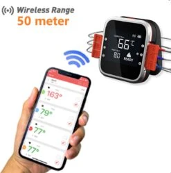 AidMax Vleesthermometer Met Optie Tot 6 Sondes – Bluetooth Met App – Digitale Kernthermomter – Thermometer Geschikt Voor BBQ, Oven & Grill – Incl. Batterijen - Geleverd Met 2 Sondes -Merkloos Winkel 1189x1200 13