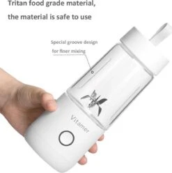 Merkloos Mini Blender - Smoothie Maker - Compact Blender - Draagbare Blender - Oplaadbare Mini Blender - Portable Blender - Draagbare Mini Blender - Lichtgewicht - Vitamer 4 Bladen - Fruit Juicer - Fruit Blender - Blender - Blender - Blenders - Keukenmachines -Merkloos Winkel 1192x1200 18