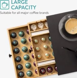 Navaris Bamboe Capsulehouder Met Lades - 33 X 35 X 14 Cm - Koffiecups Houder Voor Max. 72 Cups - Zwart 11 Navaris Bamboe Capsulehouder Met Lades - 33 X 35 X 14 Cm - Koffiecups Houder Voor Max. 72 Cups - Zwart -Merkloos Winkel 1193x1200 36