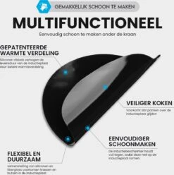 Muntel® Inductie Beschermer – Pannenonderzetter - Set Van 4 - 22CM -Bestendig Tot 240 ºC - Siliconen – Zwart -Merkloos Winkel 1194x1200 31