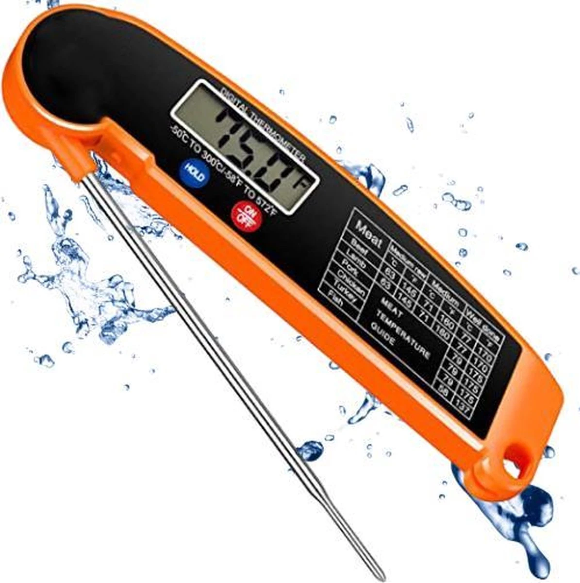 Digitale Vleesthermometer Waterdicht - BBQ Thermometer - Kernthermometer - Suikerthermometer – Kookthermometer Voor Vloeistof 1 Digitale Vleesthermometer Waterdicht - BBQ Thermometer - Kernthermometer - Suikerthermometer – Kookthermometer Voor Vloeistof
