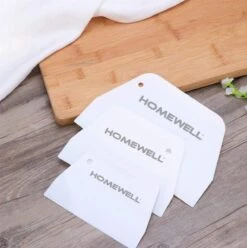 Homewell Deegsteker Set - 3 Delig - Kunststof Deegschrapers - Wit