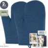 Ovenwanten Van Sophie Nordinn® - Ovenhandschoenen Nora (Blauw) - Ovenwanten 2 Stuks - Ovenwant Katoen