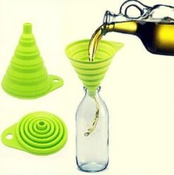 Merkloos 2 Stuks Siliconen Trechter| Makkelijk Opvouwbaar En Op Te Bergen - Random Kleur