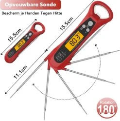 DOWO® - Digitale Thermometer – Oventhermometer – Suikerthermometer Digitaal – Kernthermometer – Keukenthermometer – Voedselthermometer – Thermometer Ook Geschikt Als Voor Vlees, BBQ, Oven 11 DOWO® - Digitale Thermometer – Oventhermometer – Suikerthermometer Digitaal – Kernthermometer – Keukenthermometer – Voedselthermometer – Thermometer Ook Geschikt Als Voor Vlees, BBQ, Oven -Merkloos Winkel 1197x1200 45