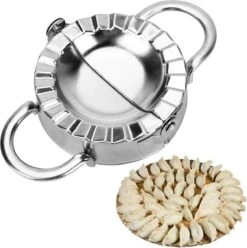 Stalen Deegvormer Mal Dumpling Maker Voor Ravioli, Pastei, Dumpling, Empanada – Maker Keukengerei | Knoedel Maker | RVS |9,5cm