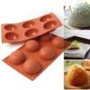 Kitchen Princess - Siliconen Bakvorm Halve Bollen - Halfrond Rond - 6 Stuks