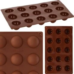 Springos Siliconen Bakvormen - Bakvorm - Koekjes Vormen - 15 Holtes - Bruin -Merkloos Winkel 1198x1200 74